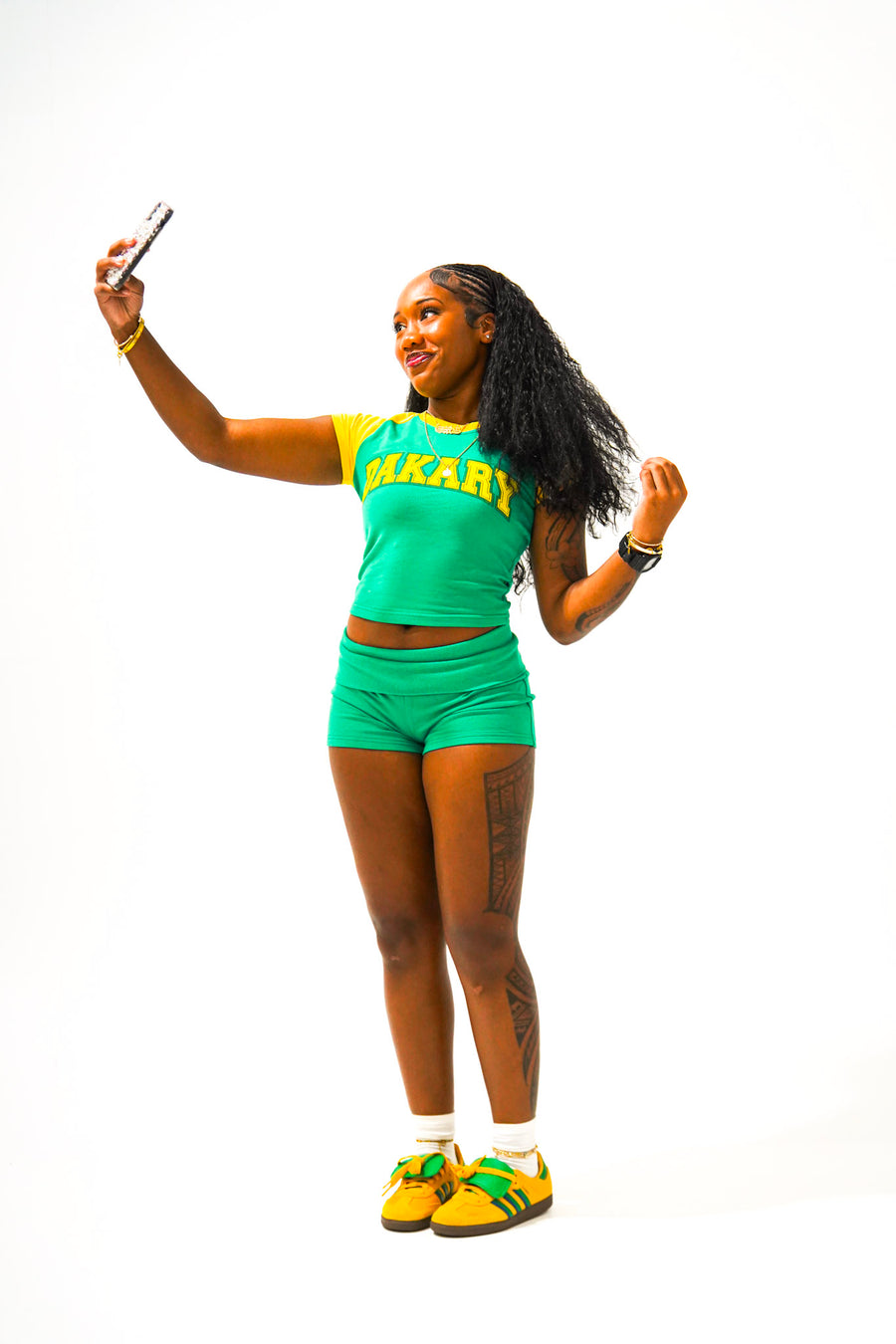 Dakary Raglan Set Yellow & Green